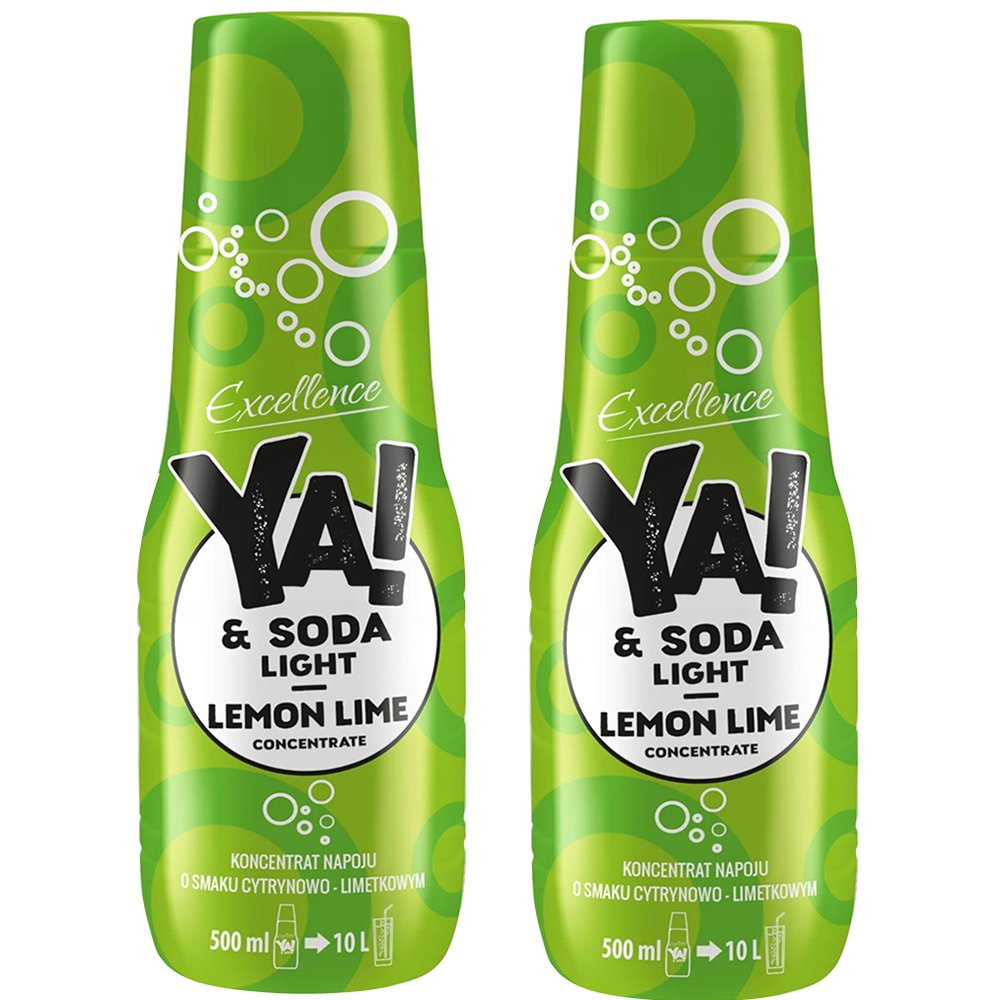 2x SYROP YA!&SODA CYTRYNA LIMETKA LIGHT KONCENTRAT DO SATURATORA 500ml
