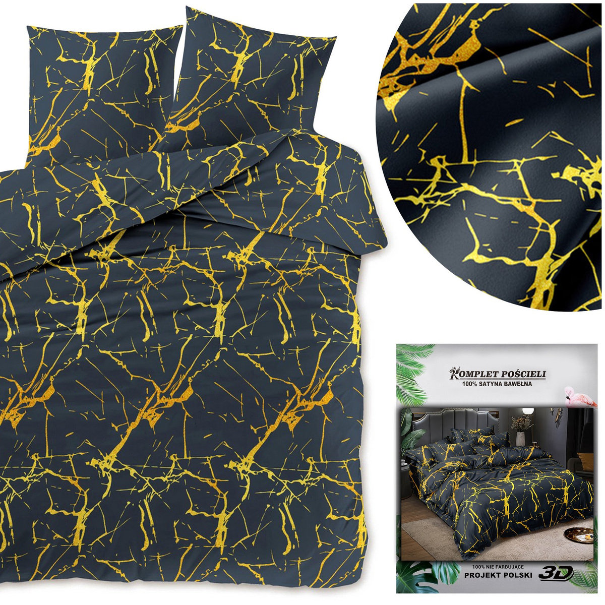 Pościel 200 x 220 4cz Satynowa Maria 2452