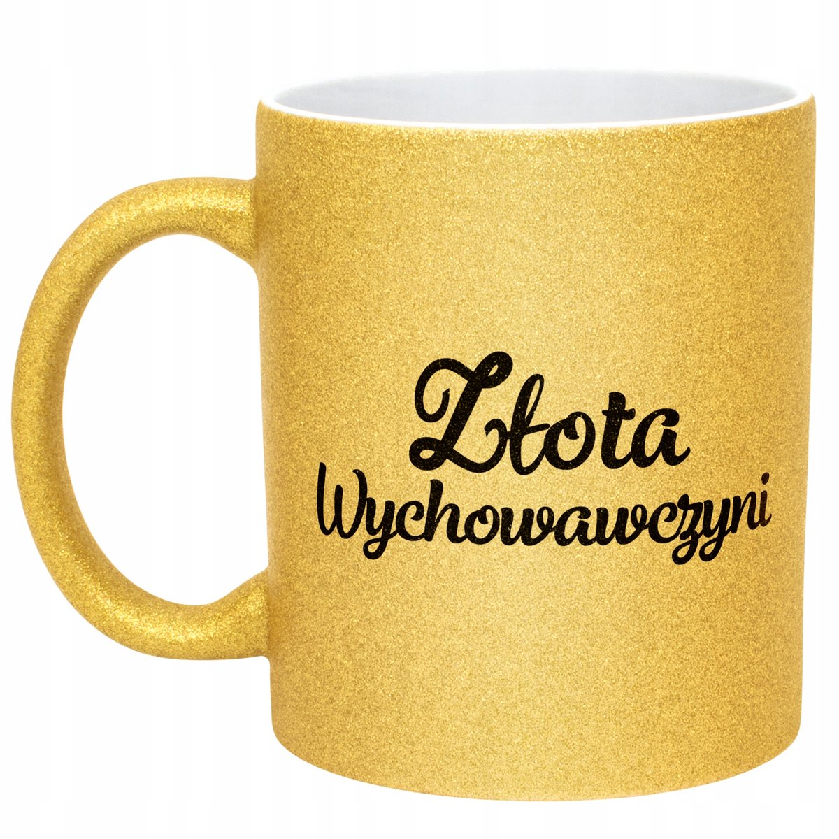 Złoty kubek brokatowy Złota Wychowaczyni Dzień Nauczyciela Prezent