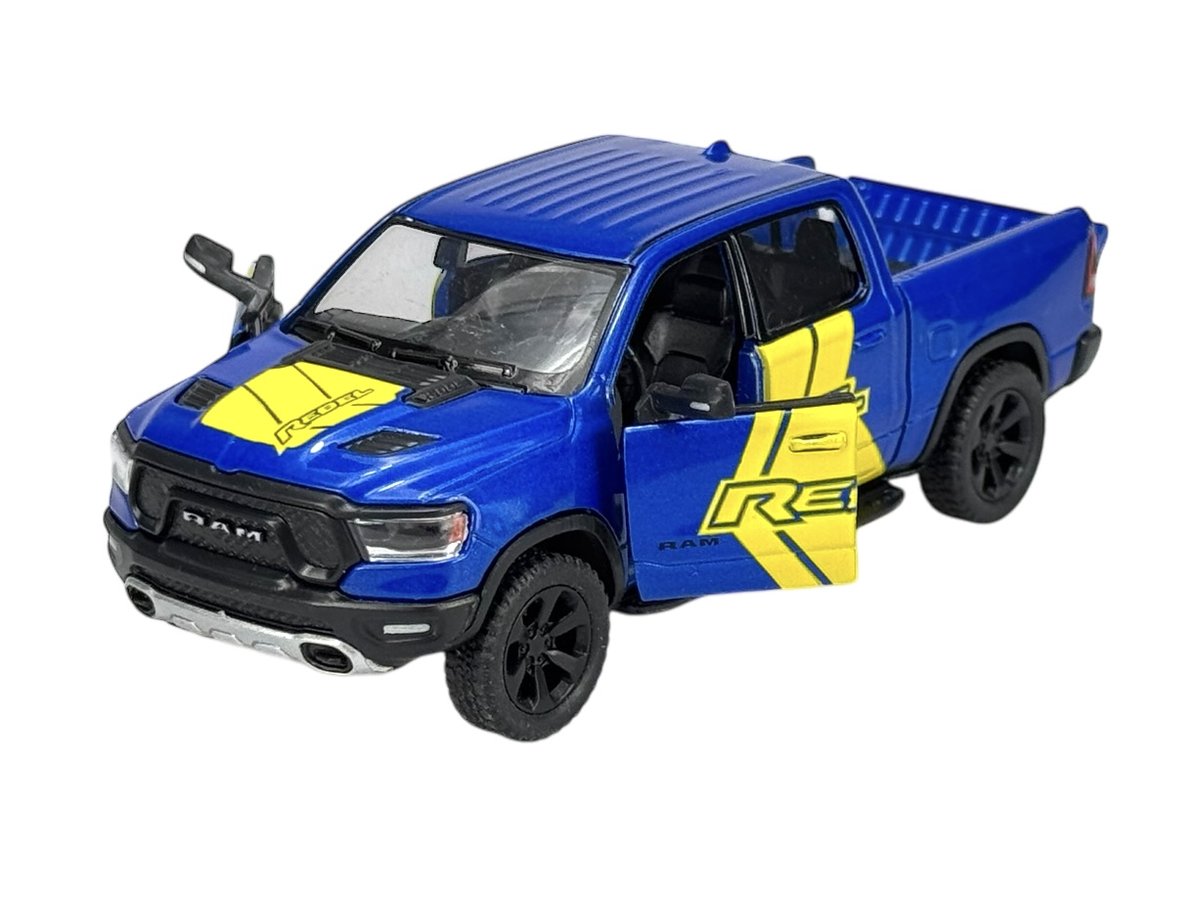 KINSMART 2019 DODGE RAM 1500 NIEBIESKO=ŻÓŁTY 1:46 BEZ PUDEŁKA KT5413
