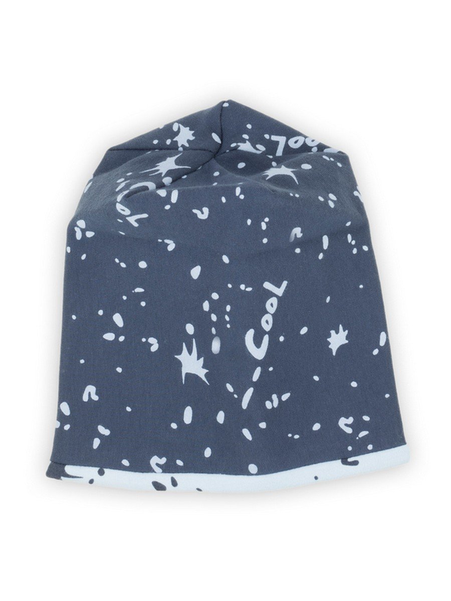 Niemowlęca czapka smerfetka w plamki granatowa Nicol,r.92/98