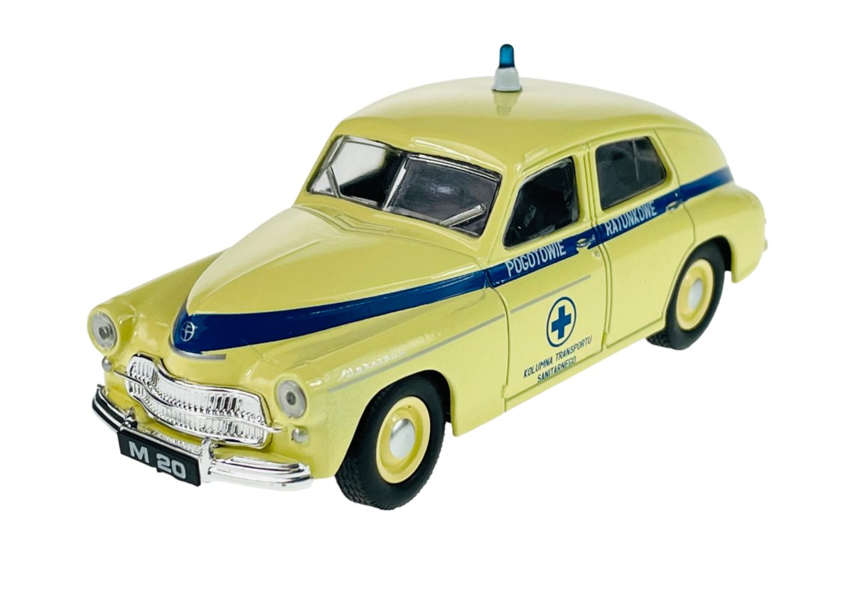 KOLEKCJA PRL WARSZAWA M-20 POGOTOWIE RATUNKOWE 1:43