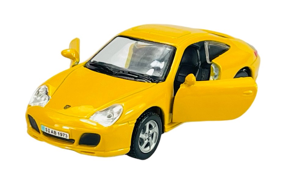 MAISTO PORSCHE 911 CARRERA 4S ŻÓŁTY Z NAPĘDEM 1:38 21001