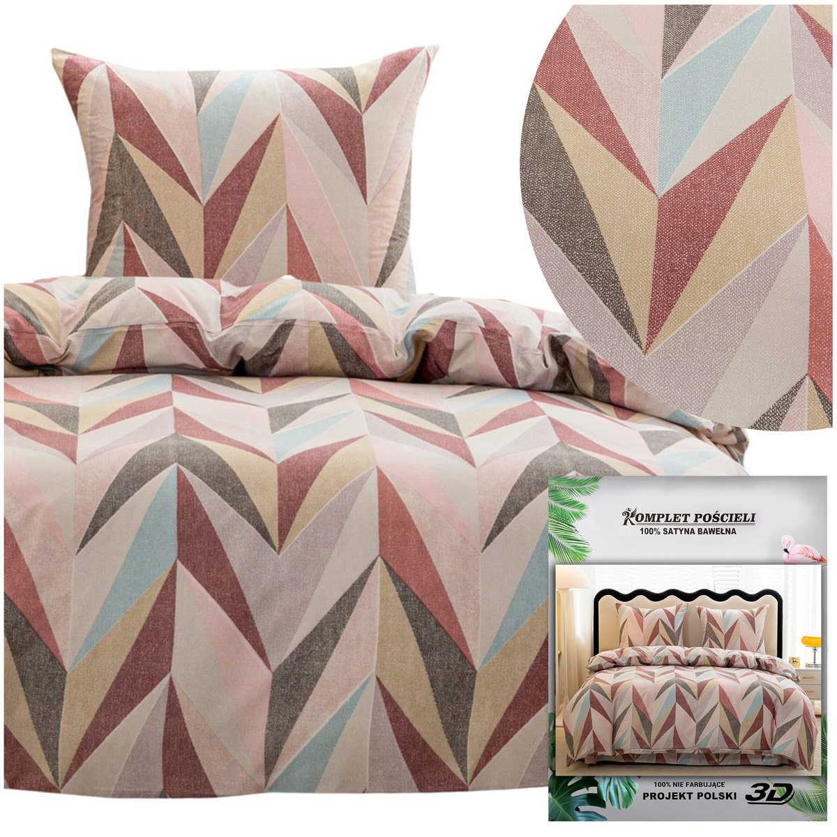 Pościel 140 x 200 2cz Satynowa Maria 3105