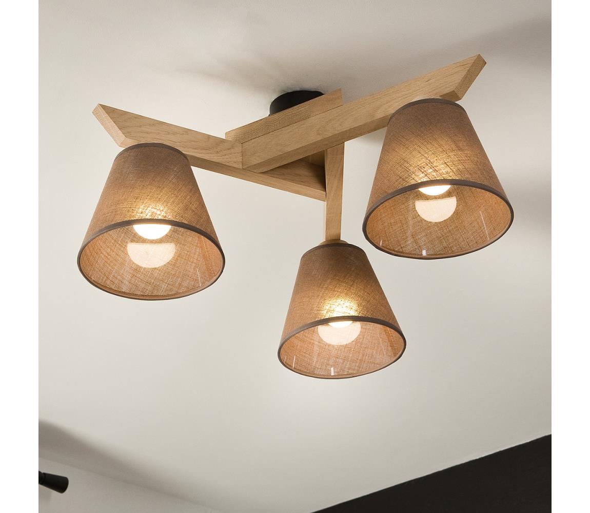 Brilagi - Żyrandol natynkowy ANTHONY 3xE14/40W/230V dąb/brązowy