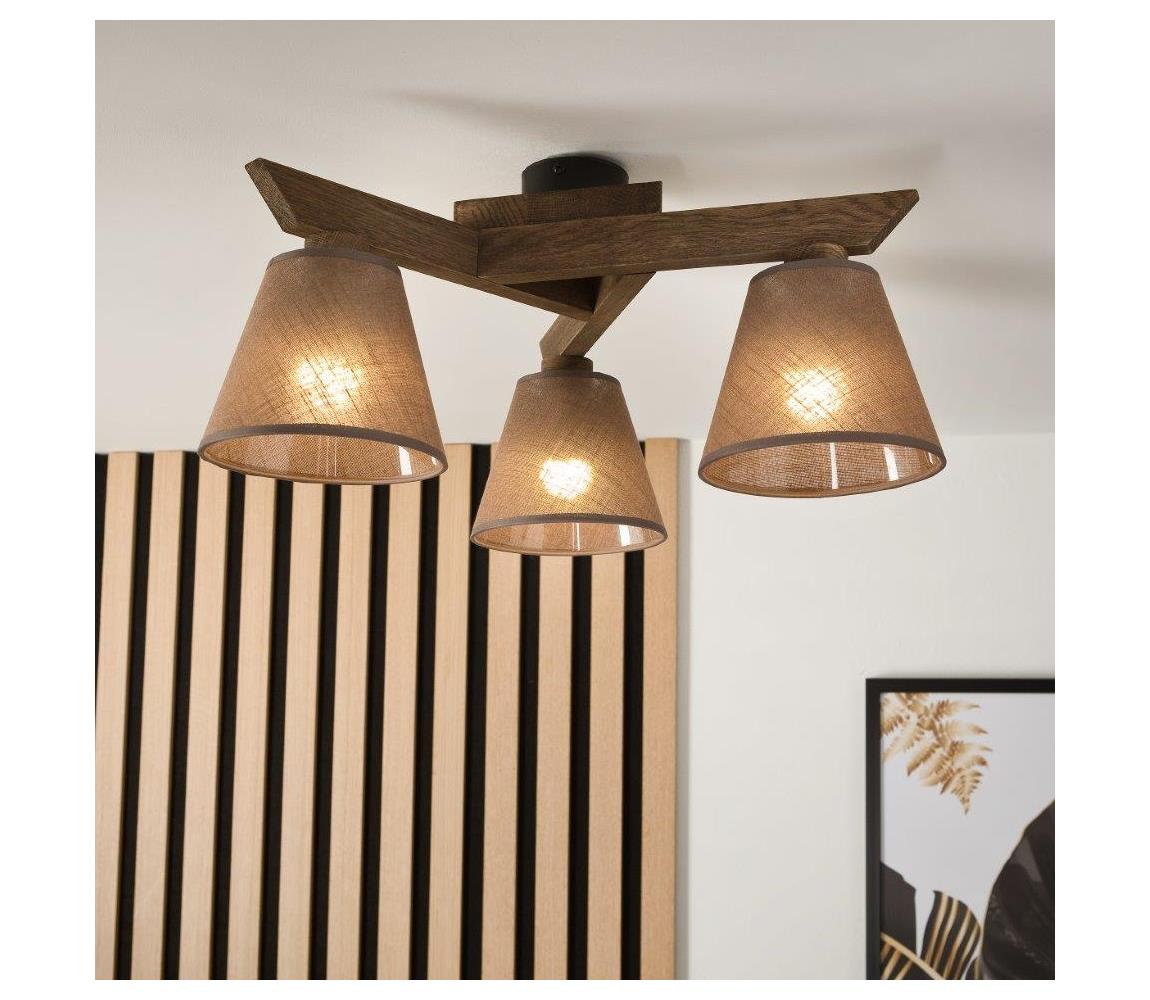 Brilagi - Żyrandol natynkowy ANTHONY 3xE14/40W/230V dąb/brązowy