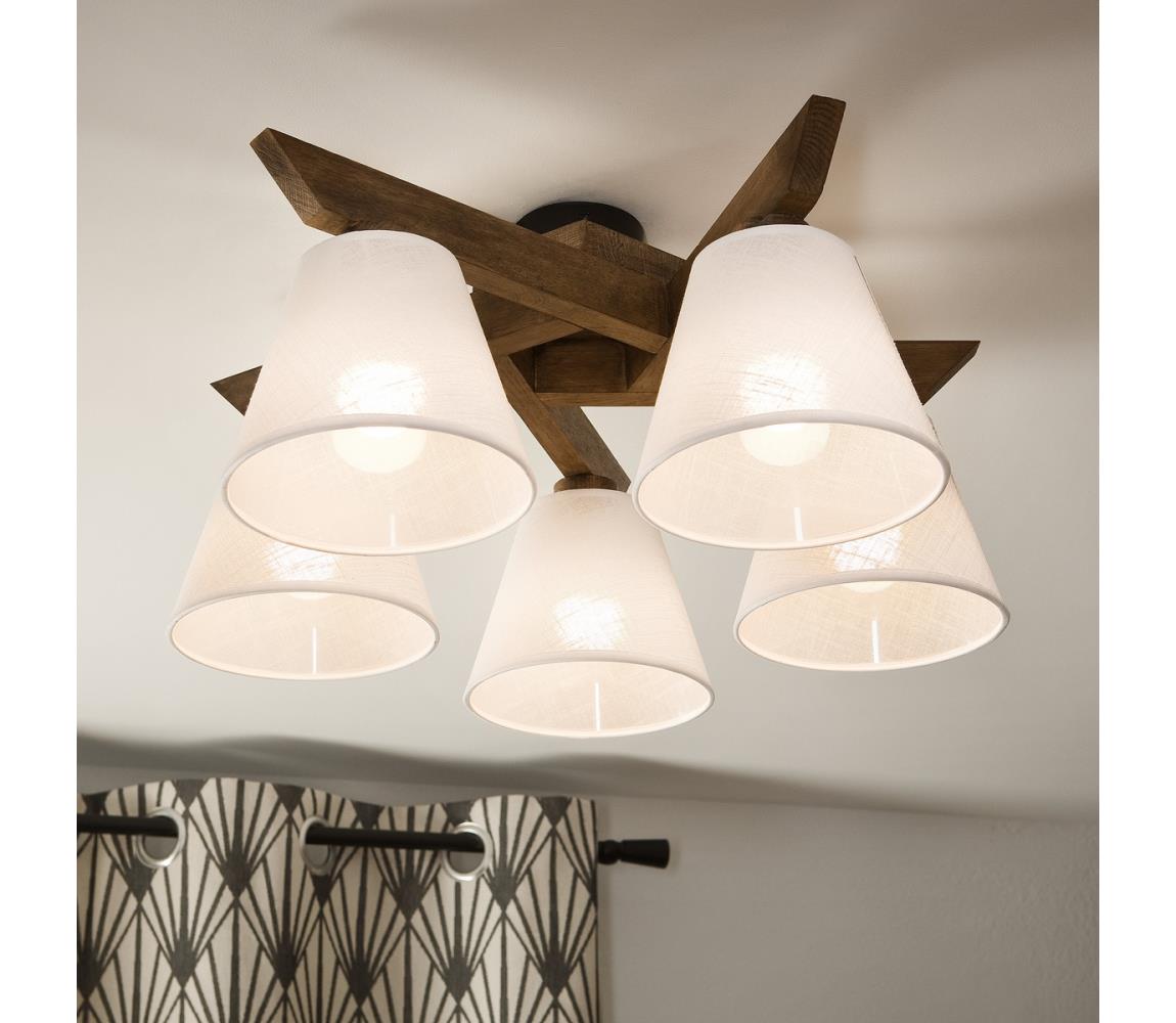 Brilagi - Żyrandol natynkowy ANTHONY 5xE14/40W/230V dąb/biały