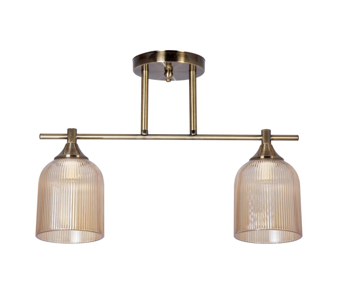 Żyrandol na drążku 2xE14/60W/230V mosiądz