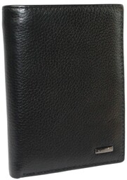 Elegancki Portfel Męski Skórzany NICOLAS 1003 Skóra Licowa Duży Pionowy Bez Zapięcia Na Magnes Suwak Na Bilon 13,5 x 10 x 2 [cm]