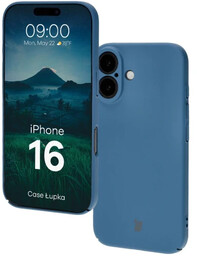 Bizon Etui Case Łupka do iPhone 16, niebieskie