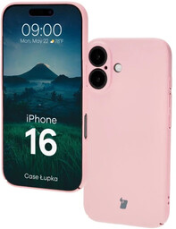 Bizon Etui Case Łupka do iPhone 16, różowe