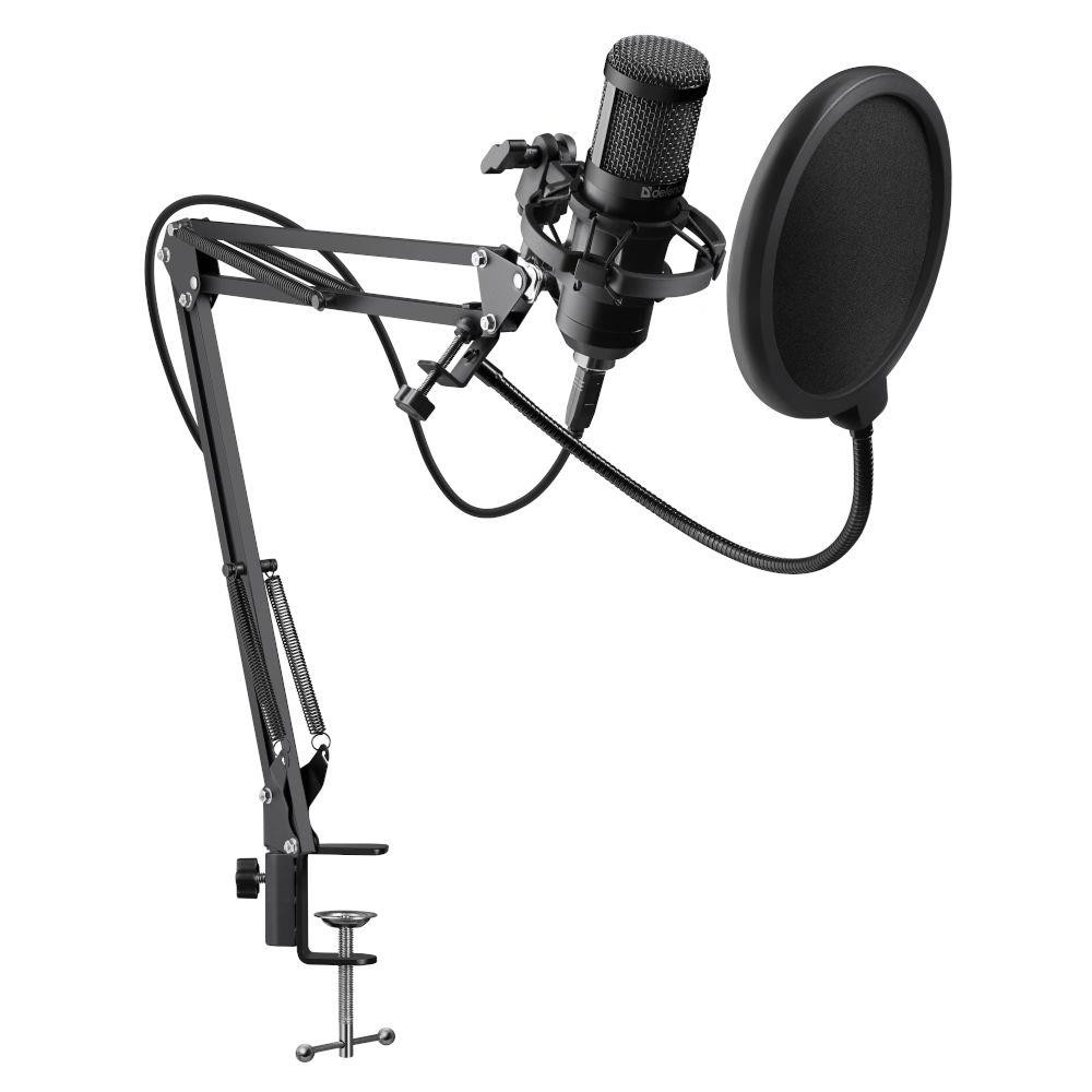 Mikrofon przewodowy defender space gmc 450 ze statywem stream strumieniowy usb 64645