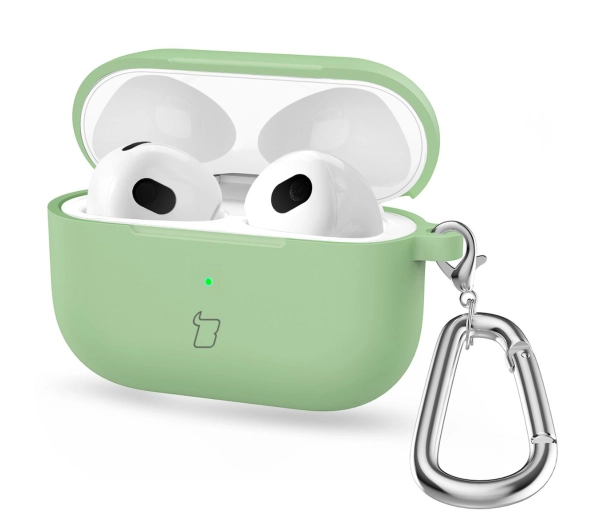Bizon Case Headphone Silicone do AirPods 4 Jasnozielony