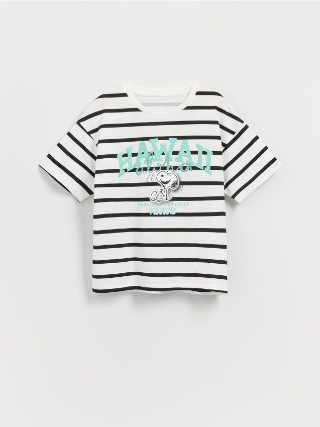Reserved - T-shirt z nadrukiem Snoopy - wielobarwny