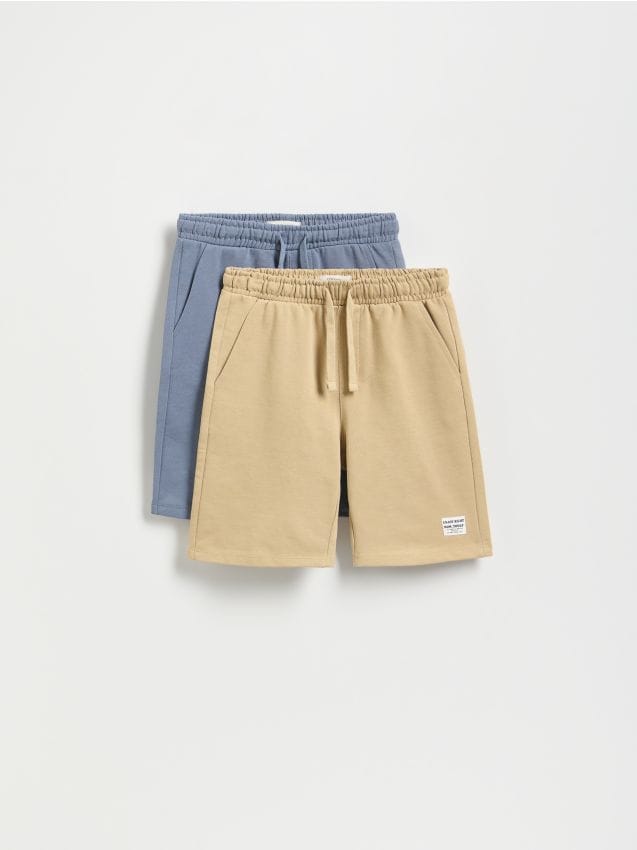 Reserved - Bawełniane szorty 2 pack - beżowy