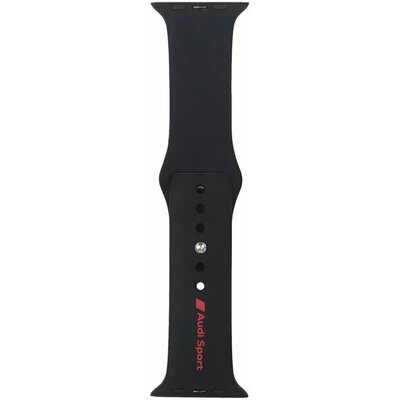 Pasek AUDI Sport Red Logo Silicone Watch Strap do Apple Watch 4/5/6/7/8/9/SE/SE 2/SE 2022 (40/41/42 mm) Czarny