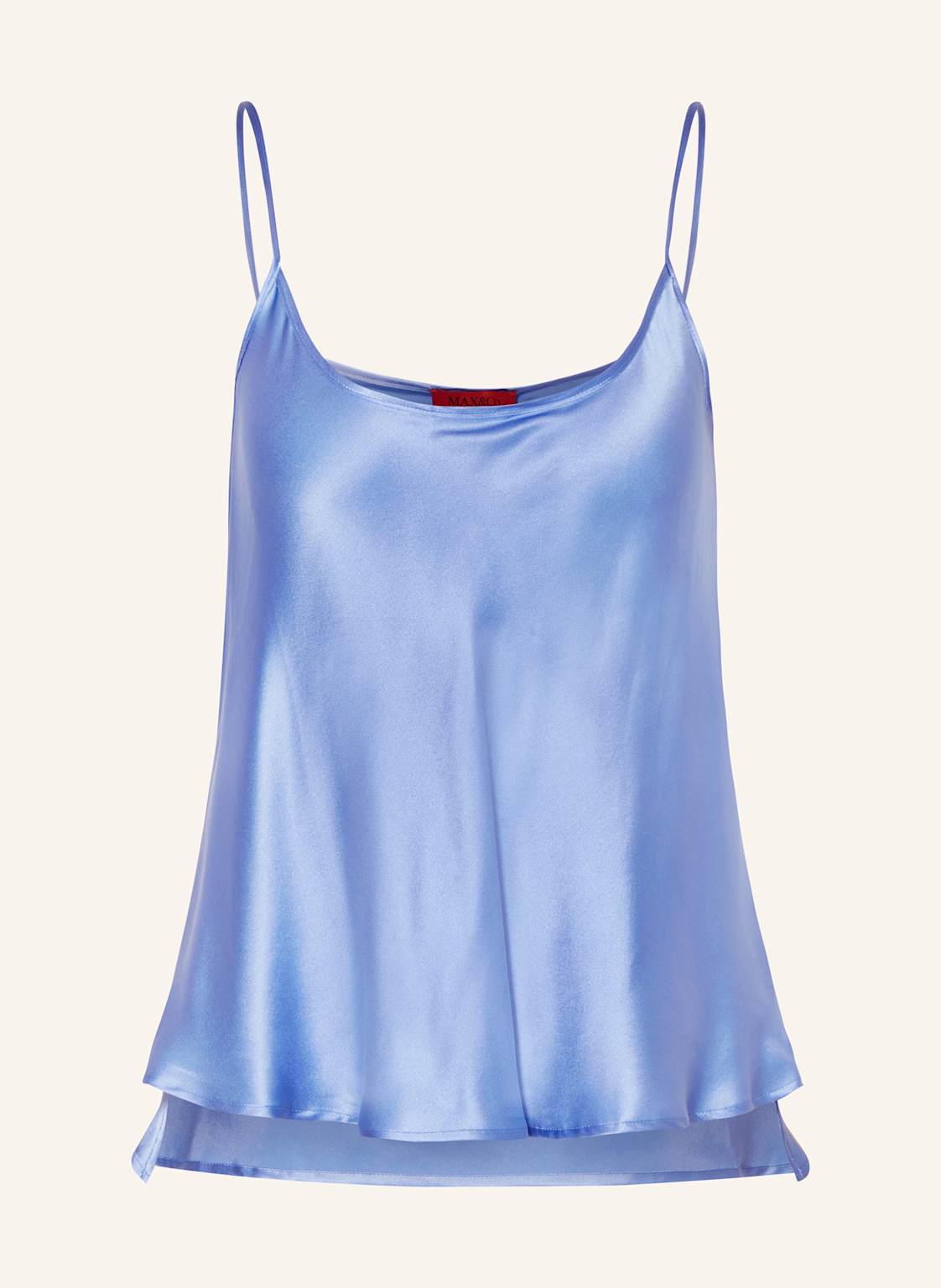 Max & Co. Top Z Jedwabiu Betel blau