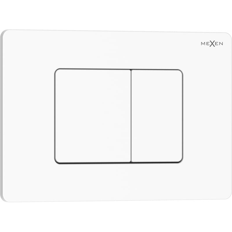 Mexen Tex 05 przycisk spłukujący stal nierdzewna, biały błyszczący - 6105-01