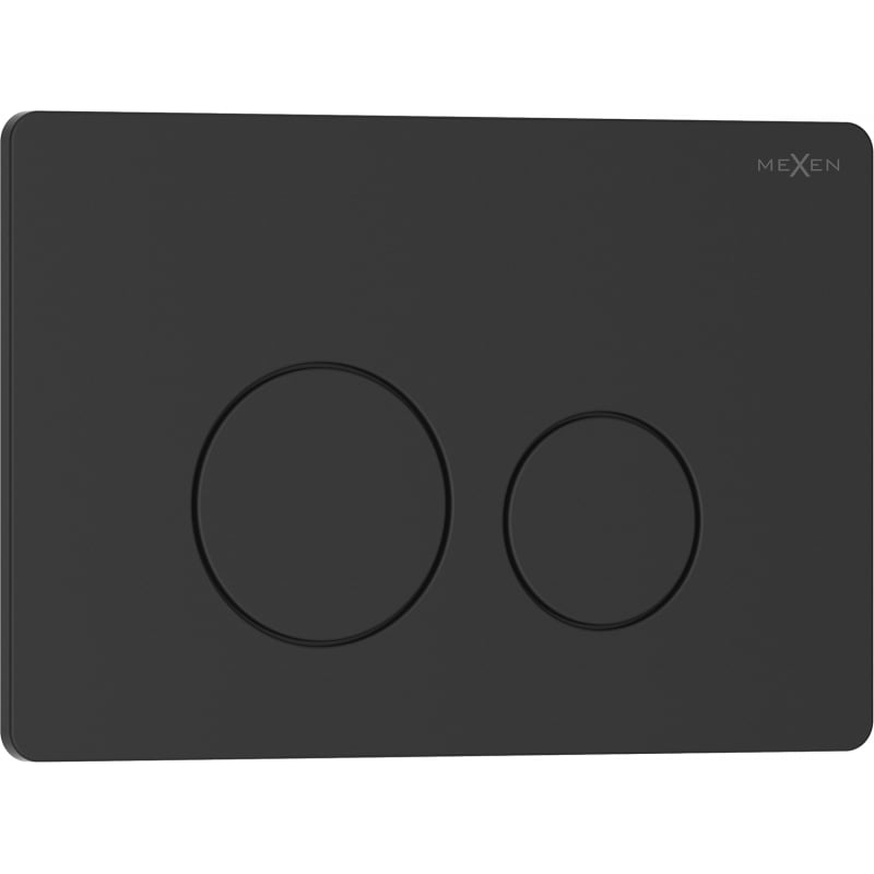 Mexen Tex 06 przycisk spłukujący stal nierdzewna, czarny matowy - 6106-02