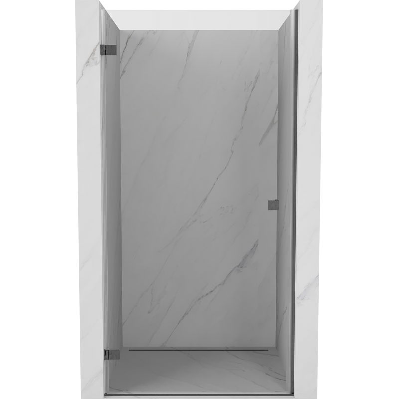 Mexen Lunar-B drzwi prysznicowe uchylne lewe 100 cm, transparent, gun gray szczotkowany - 832-100-000-66-00-L