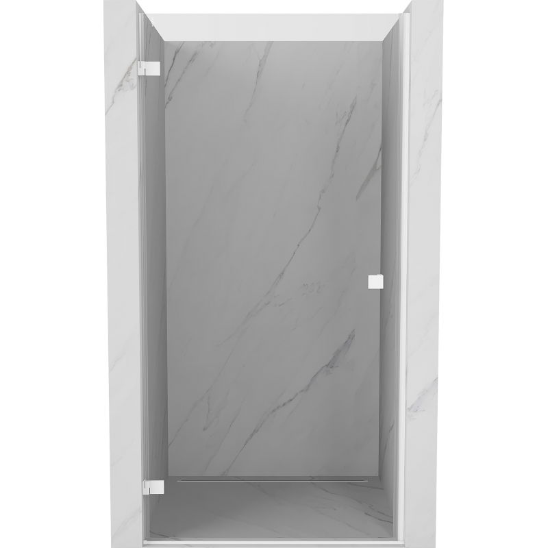 Mexen Lunar-B drzwi prysznicowe uchylne lewe 80 cm, transparent, białe - 832-080-000-20-00-L