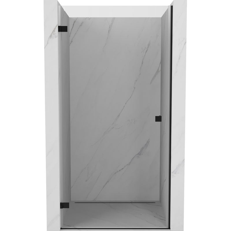 Mexen Lunar-B drzwi prysznicowe uchylne lewe 85 cm, transparent, czarne - 832-085-000-70-00-L