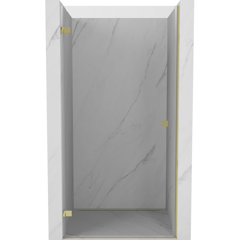 Mexen Lunar-B drzwi prysznicowe uchylne lewe 85 cm, transparent, złote - 832-085-000-50-00-L