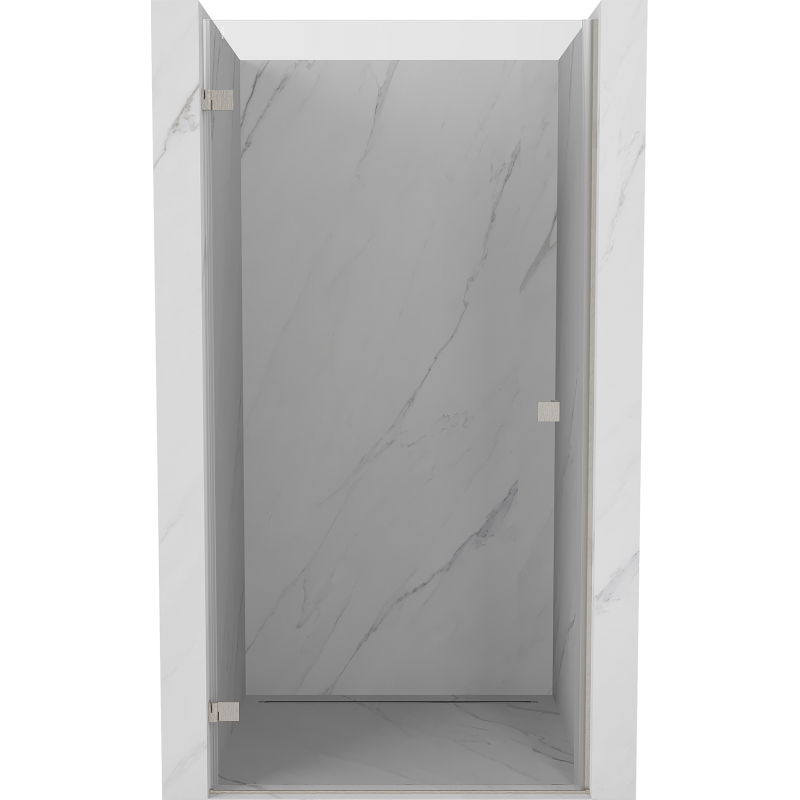 Mexen Lunar-B drzwi prysznicowe uchylne lewe 75 cm, transparent, nikiel szczotkowany - 832-075-000-97-00-L