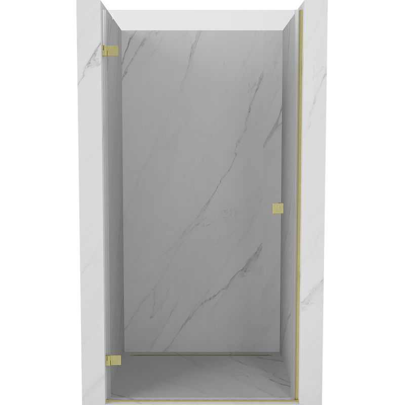 Mexen Lunar-B drzwi prysznicowe uchylne lewe 75 cm, transparent, złote szczotkowane - 832-075-000-55-00-L