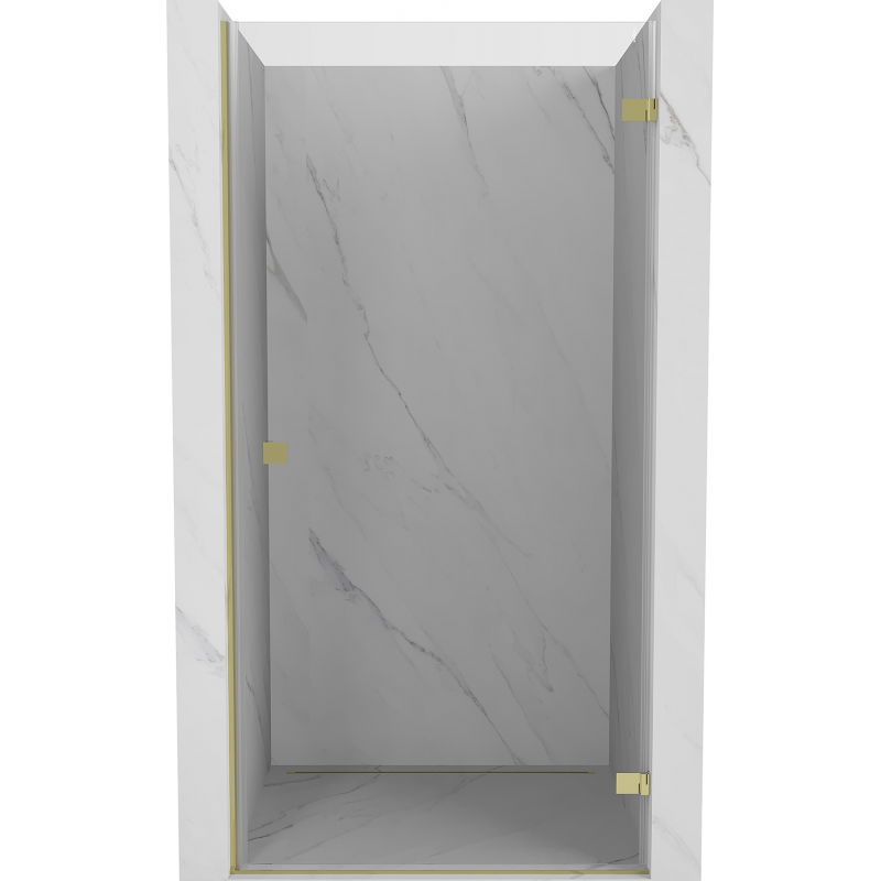 Mexen Lunar-B drzwi prysznicowe uchylne prawe 75 cm, transparent, złote - 832-075-000-50-00-P