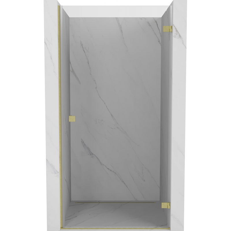 Mexen Lunar-B drzwi prysznicowe uchylne prawe 60 cm, transparent, złote szczotkowane - 832-060-000-55-00-P