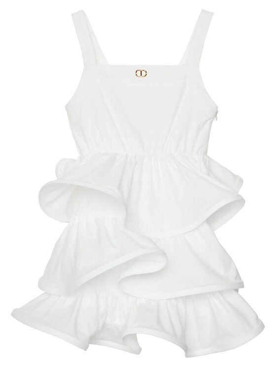 TWINSET Sukienka elegancka 251GJ2428 Biały Regular Fit