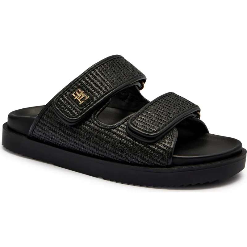 Tommy Hilfiger Klapki z dodatkiem skóry