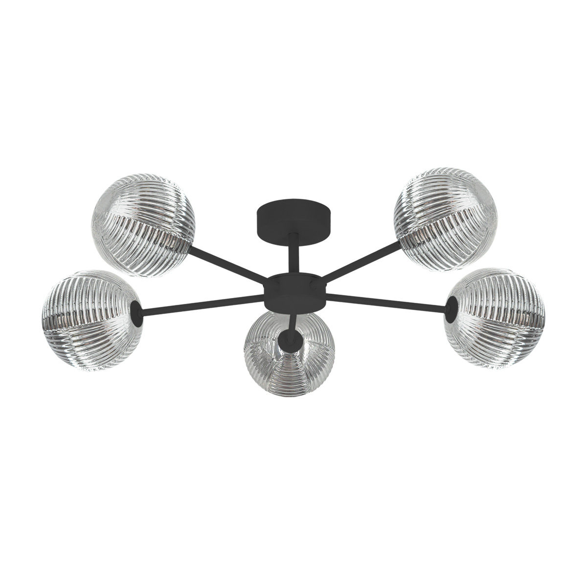 Lampa sufitowa do salonu, pięć okrągłych kloszy K-5717 z serii GRETA
