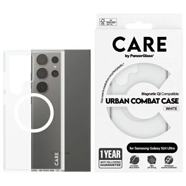 Etui do Samsung Galaxy S24 Ultra CARE by PanzerGlass Flagship QI Case Transparent