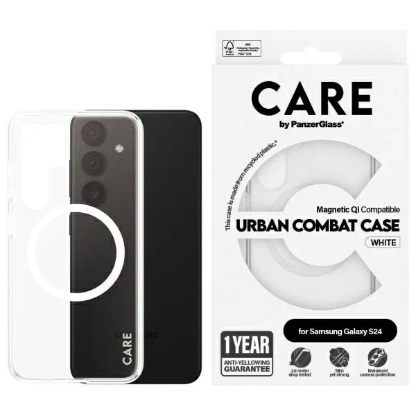 Etui do Samsung Galaxy S24 CARE by PanzerGlass Flagship QI Case Clear