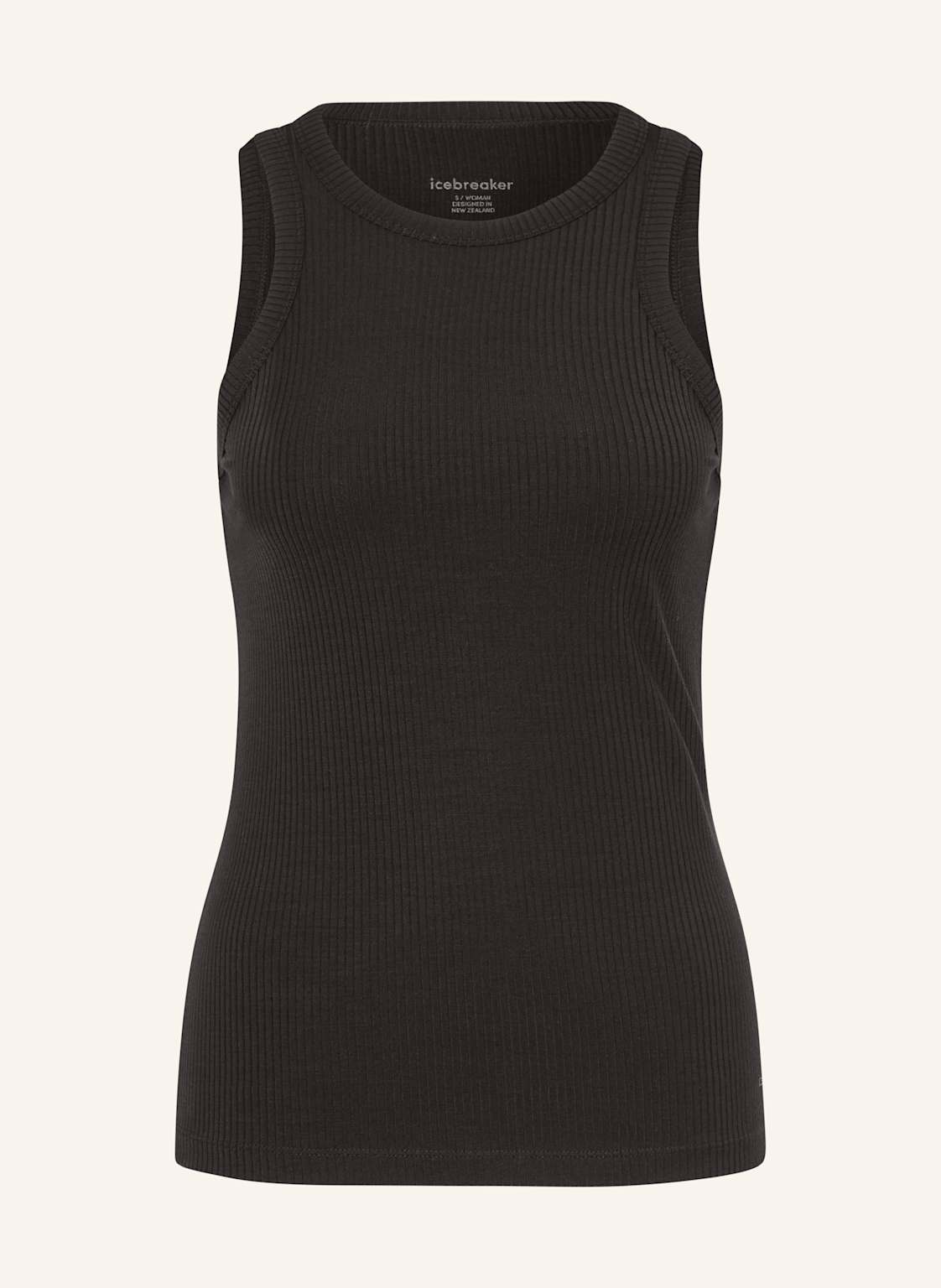 Icebreaker Tank Top Lotus Z Wełną Merino schwarz