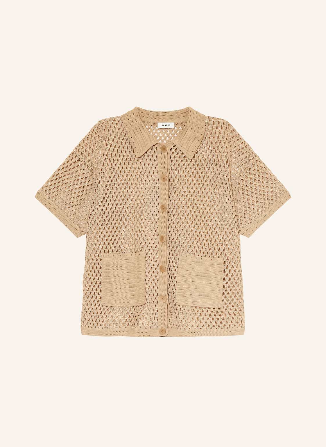 Sandro Kardigan Z Cekinami beige