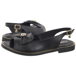 Sandały Czarne 5408/076-P (KN18-a) Karino