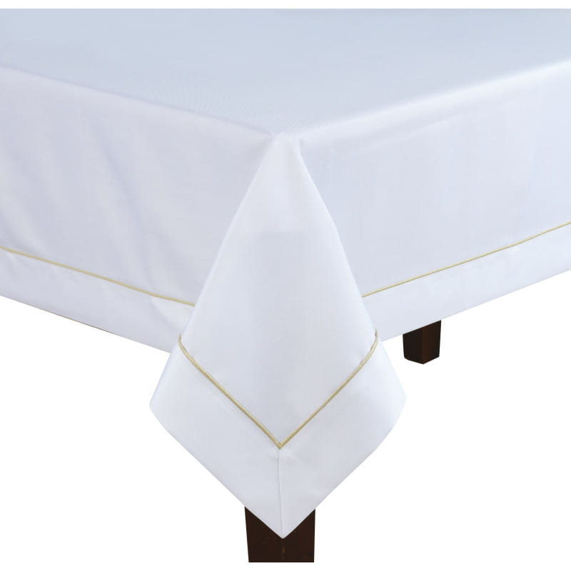 Biały Bieżnik 40x140 Ze Złotą Listwą GOLD