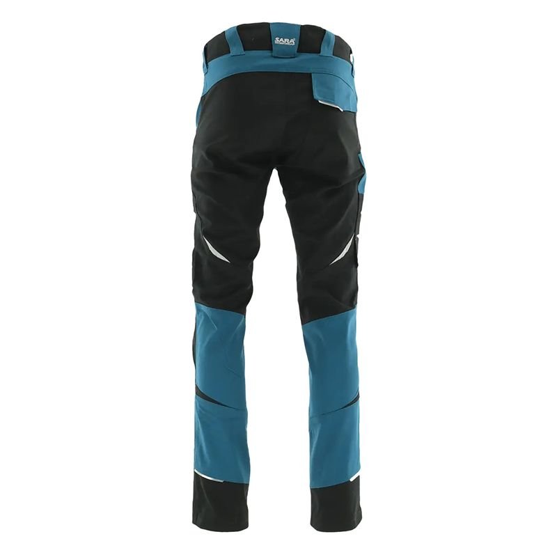 Spodnie robocze do pasa COTTONFLEX ELASTYCZNE WZMACNIANE DŁUGIE 50M Czarny-Petrol