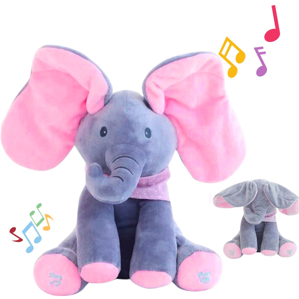 Interaktywny Słoń Akuku Pluszowy Słonik Mówi Śpiewa Powtarza PL