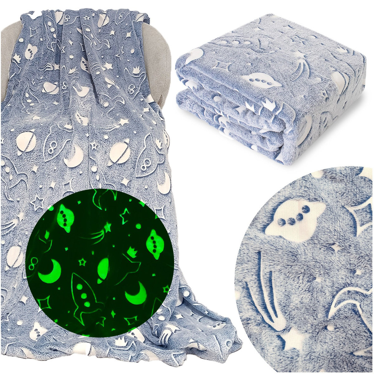 Koc 150 x 200 Mikrofibra Fluorescencyjna Peter 12