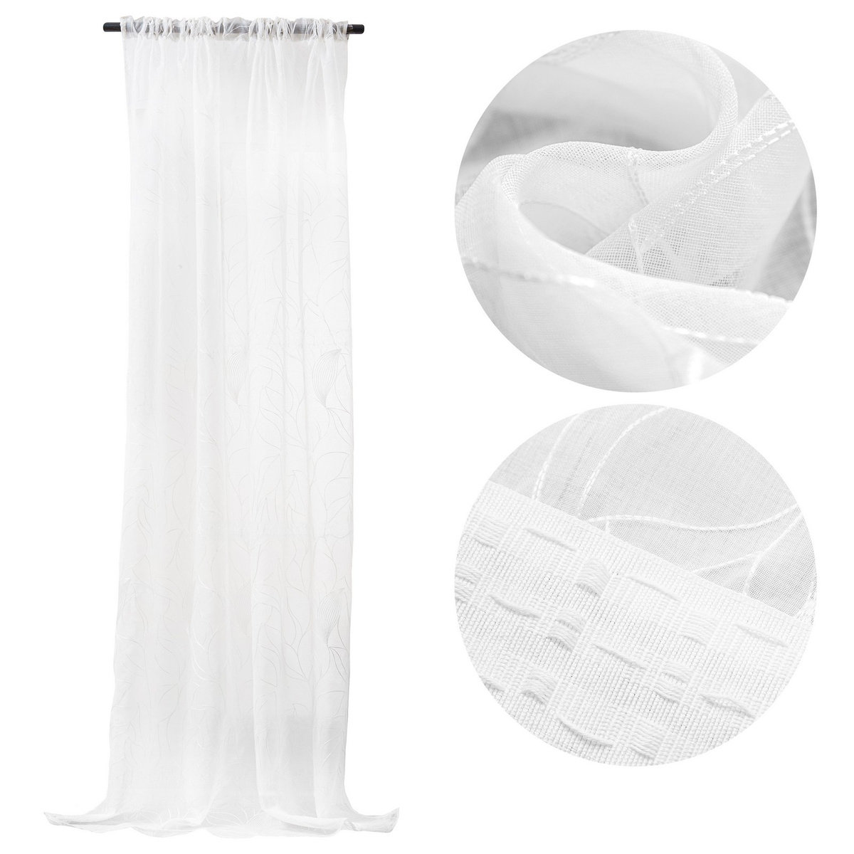 Firana Dekoracyjna 500 x 250 Taśma Cruz Woal 01