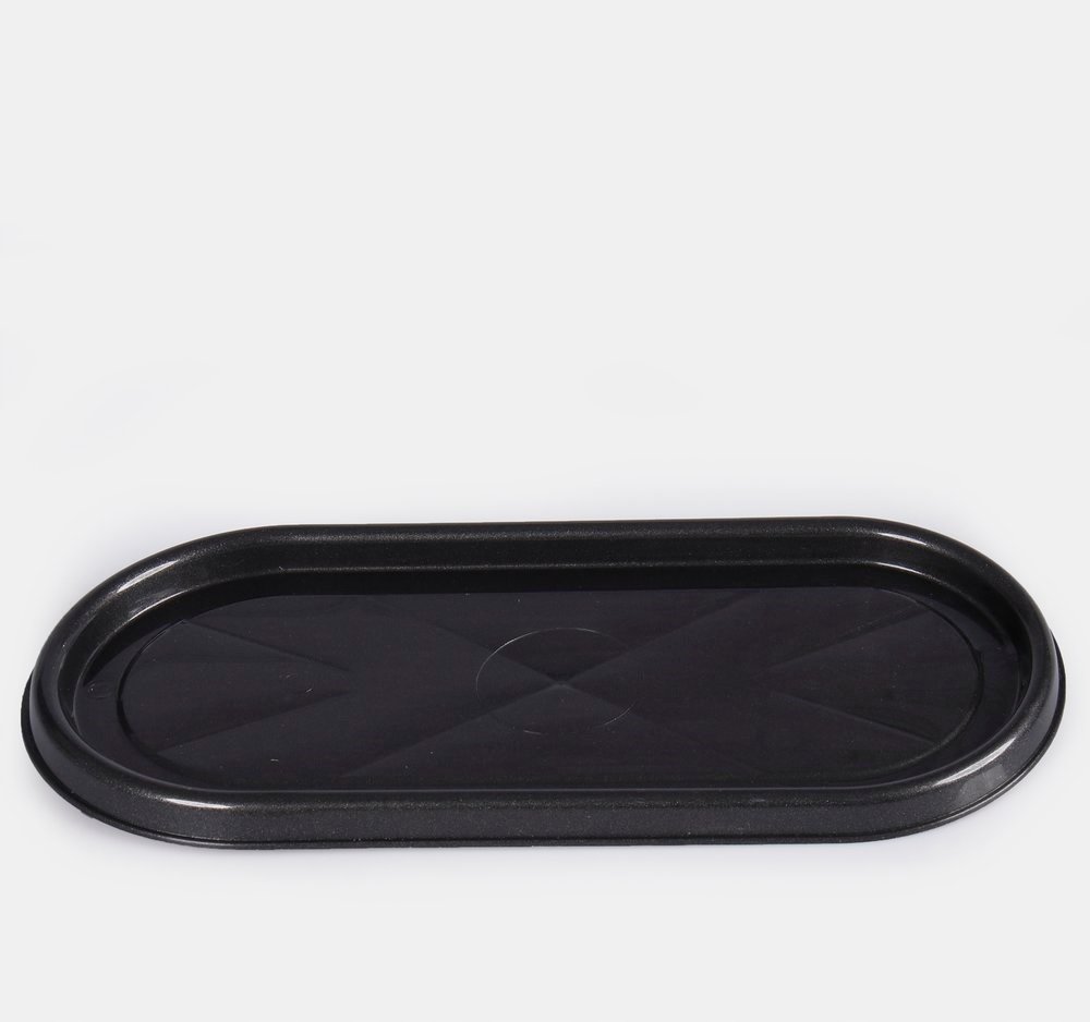 Podstawka pod znicze czarna Plastikowa ochronna 34cm