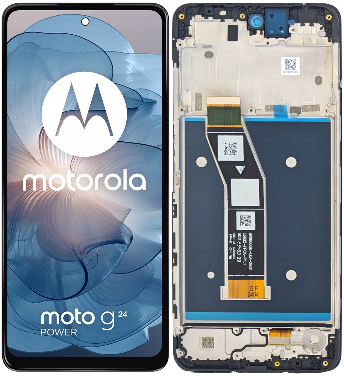 WYŚWIETLACZ EKRAN LCD DO MOTOROLA G24 POWER RAMKA