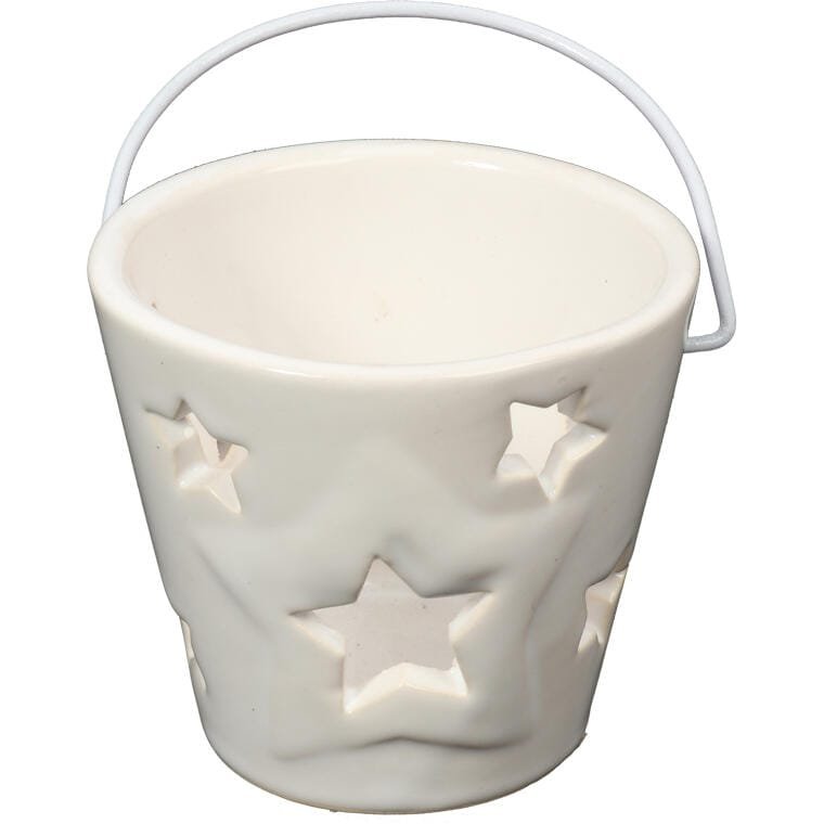 Świecznik Ceramiczny w Kształcie Lampionu z Gwiezd