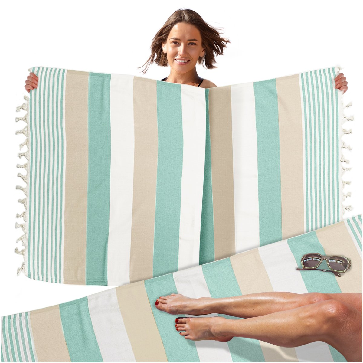 Ręcznik 100x180 Kąpielowy na Plażę Peri Hamam 162