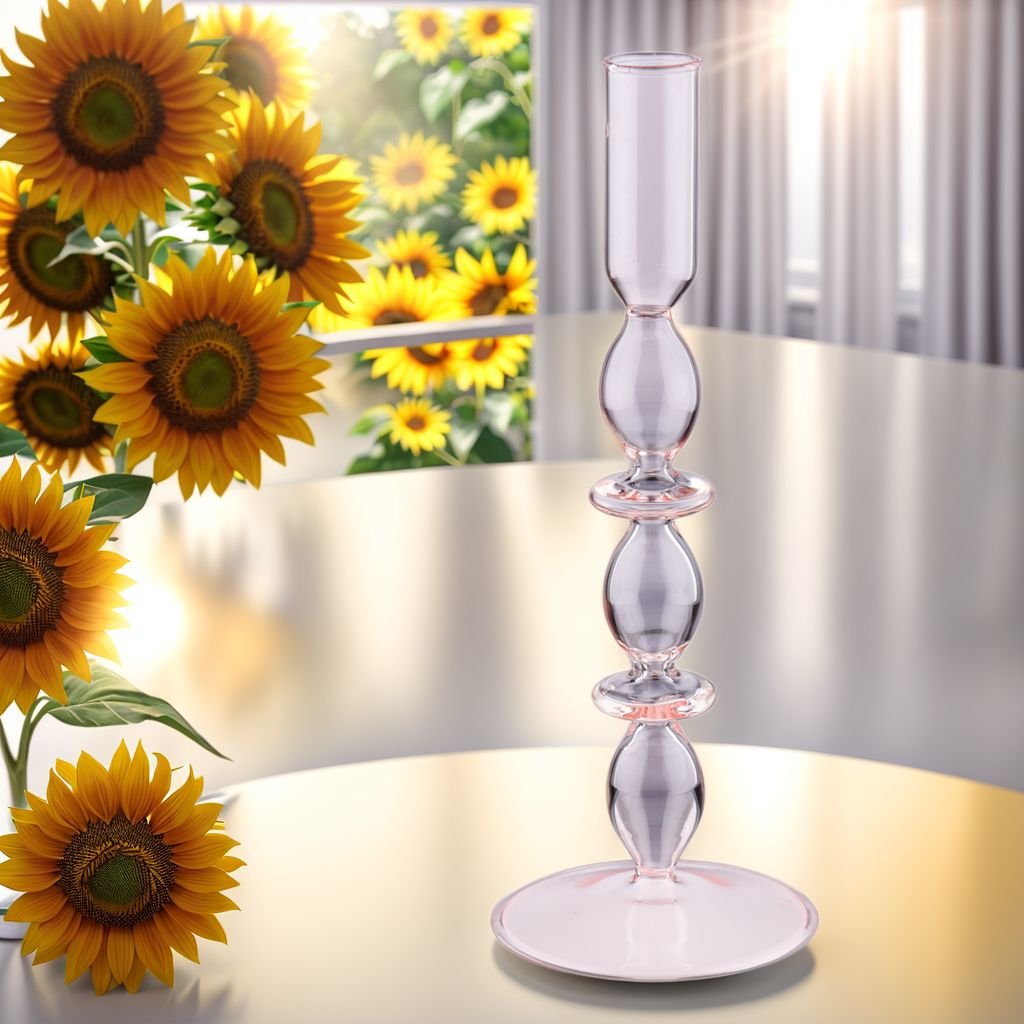 Świecznik dekoracyjny szklany 9x24 cm Articasa