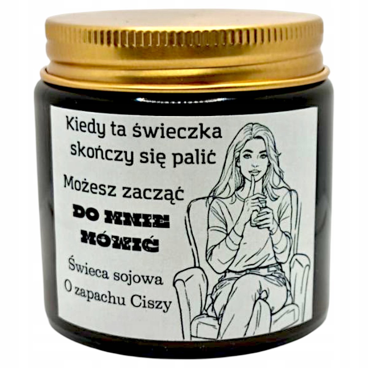 Świeca Sojowa o zapachu ciszy - PREZENT DLA PRZYJACÓŁKI KOLEŻANKI ZNAJOMEJ